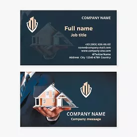 Dark Blue Business card 