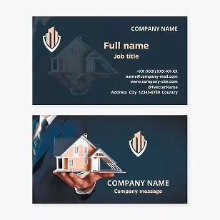 Dark Blue Business card 