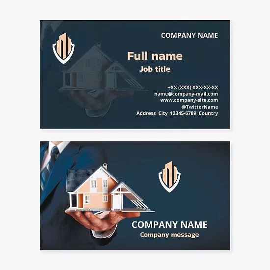 Dark Blue Business card 