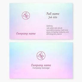 Business card template. Butterfly. Beauty. Abstract. Letter O.