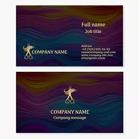 Colorful Barber Business Card Template