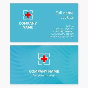 Medical Cross Logo Business Card Template