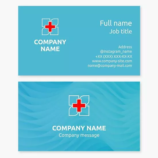 Medical Cross Logo Business Card Template