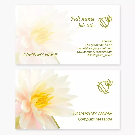 Business card template Lily, beauty, salon