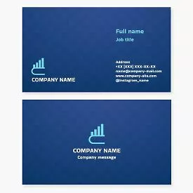 Generic Company Logo | Blue Checkered Business Card Template