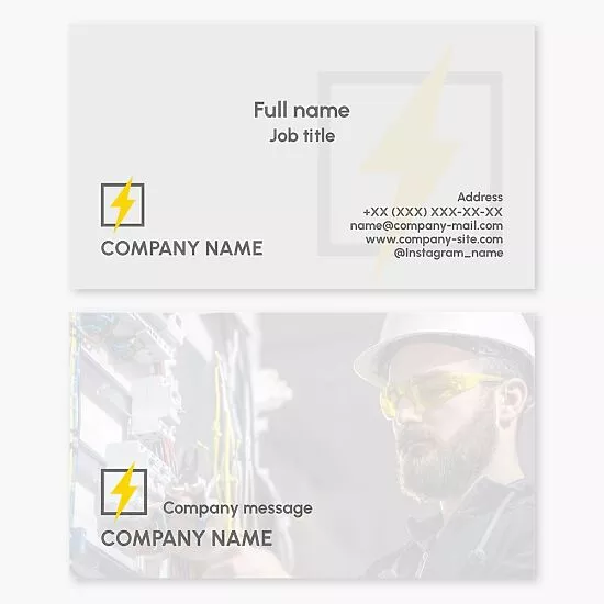 Electrician Business Card Template