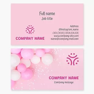 Party Balloons Party Supplies Business Card Template