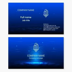 Business card template. Smart home system. Internet provider. Wi-Fi installation.