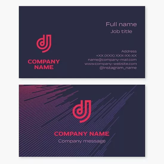 Business cards template DJ, music
