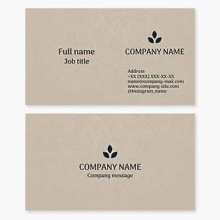 Business card template. Plant. Brand. Beauty salon.