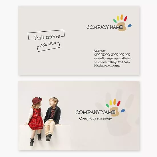 Childcare Business Card Template