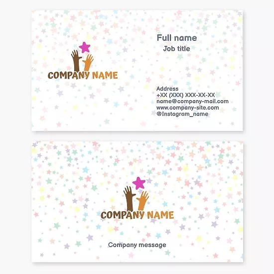 Business card template. Child Development Center.
