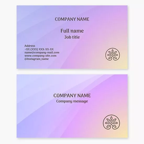 Generic Company Logo Business Card Template