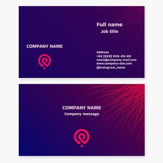 Generic Purple Business Card Template