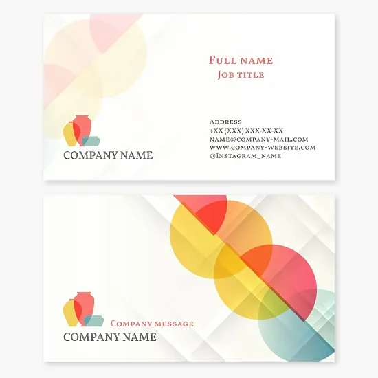 Business card template. Art studio. Art gallery.