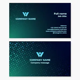 Business card template. Abstract. Man with raised arms. Letter B, B.