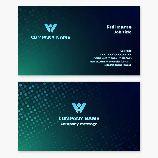 Business card template. Abstract. Man with raised arms. Letter B, B.