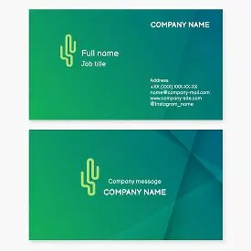 Abstract Cactus Business Card Template