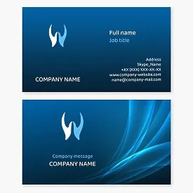 Business card template. Hands, birds.