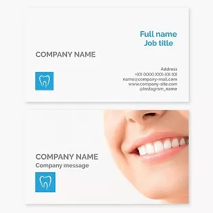 Dental Care Business Card Template