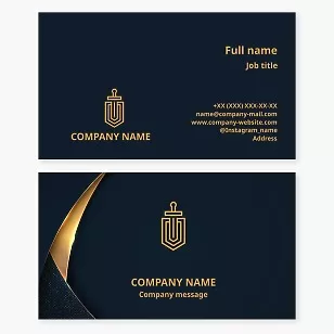 Business card template Protection, security, lawyer, bodyguard