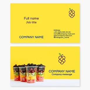 Business card template. Growing and supplying berries.