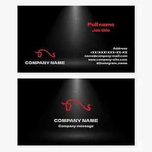 Bull Themed Business Card Template