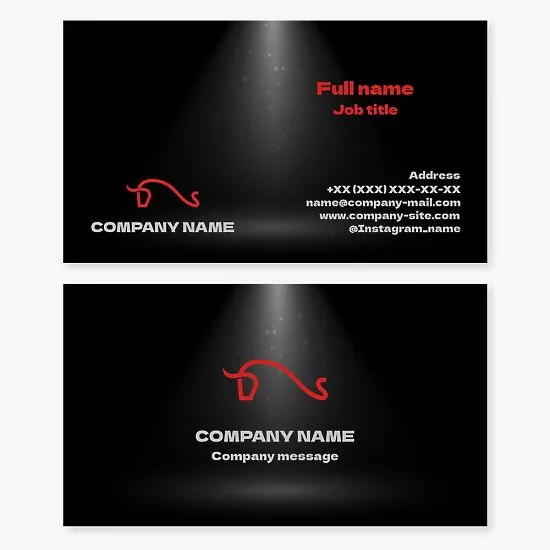 Bull Themed Business Card Template