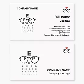 Optics business card template