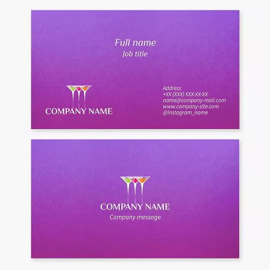 Bartender Business Card Template