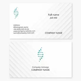 DNA Logo | Engineering Genetics | Science and Technology Business Card Template