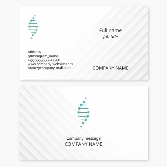 DNA Logo | Engineering Genetics | Science and Technology Business Card Template