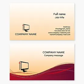 Business card template for ebook. Online learning. Computer literacy courses. Remote tutor. Educational courses.