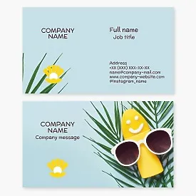 Business card template. Travel agency. Resort.