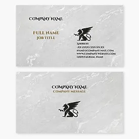 Business card template. Security company. Griffin. Symbol of power, authority, vigilance, strength, and speed.