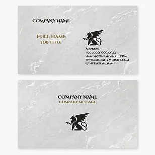 Business card template. Security company. Griffin. Symbol of power, authority, vigilance, strength, and speed.