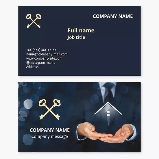 Real estate business card template