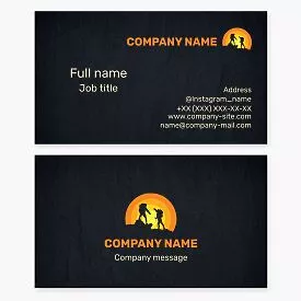 Hiking Logo Business Card Template