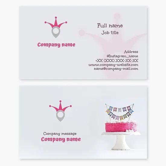 Business card template Event studio for children
