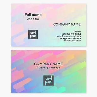 Business card template. Aquarium fish. Pet store for aquarists.