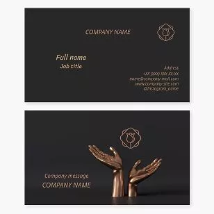 Bronze Rose Logo | Jewelry Business Card Template