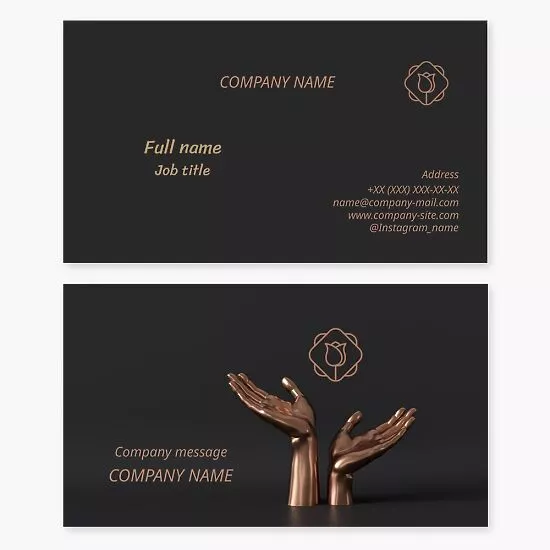 Bronze Rose Logo | Jewelry Business Card Template