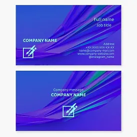 Business card template. Art school. Artist.