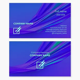 Business card template. Art school. Artist.