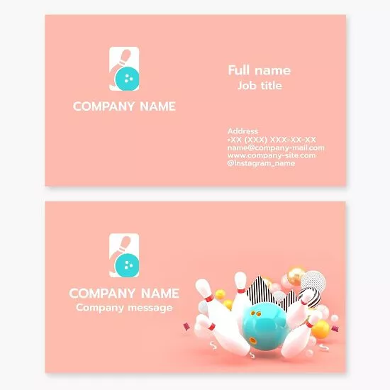 Bowling Business Card Template