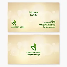 Green Leaf Logo | Agrofirm | Ecological Company | Vibrant Business Card Template