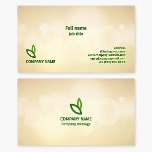 Green Leaf Logo | Agrofirm | Ecological Company | Vibrant Business Card Template