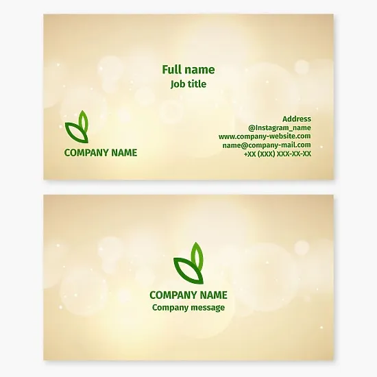 Green Leaf Logo | Agrofirm | Ecological Company | Vibrant Business Card Template