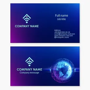 Business card template. Internet provider. Wi-Fi hotspot setup.