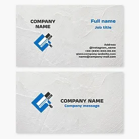 Plastering business card template